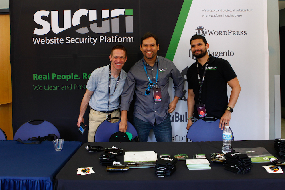 Victor, Sal and myself hanging at the Sucuri booth 