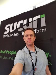 Paul at the Sucuri booth